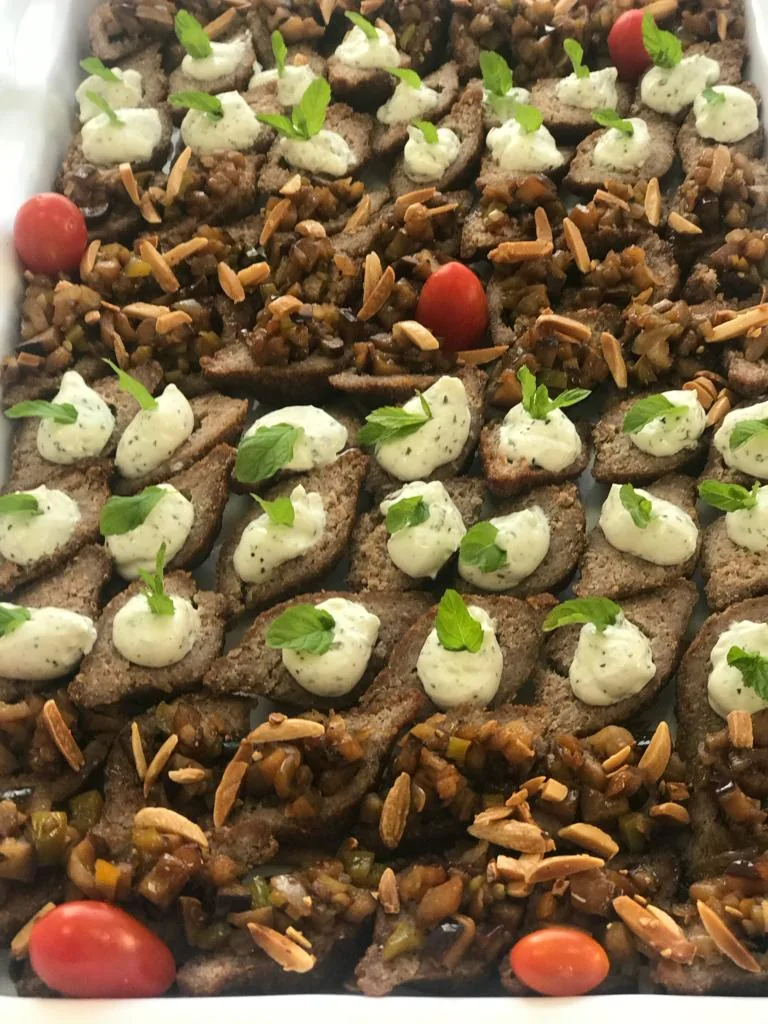 Mediterranean appetizers with herbs