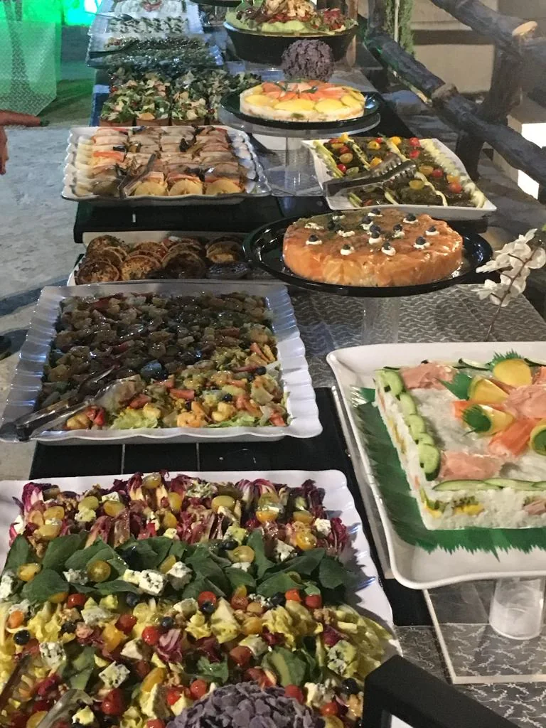 Elegant Mediterranean seafood appetizer presentation